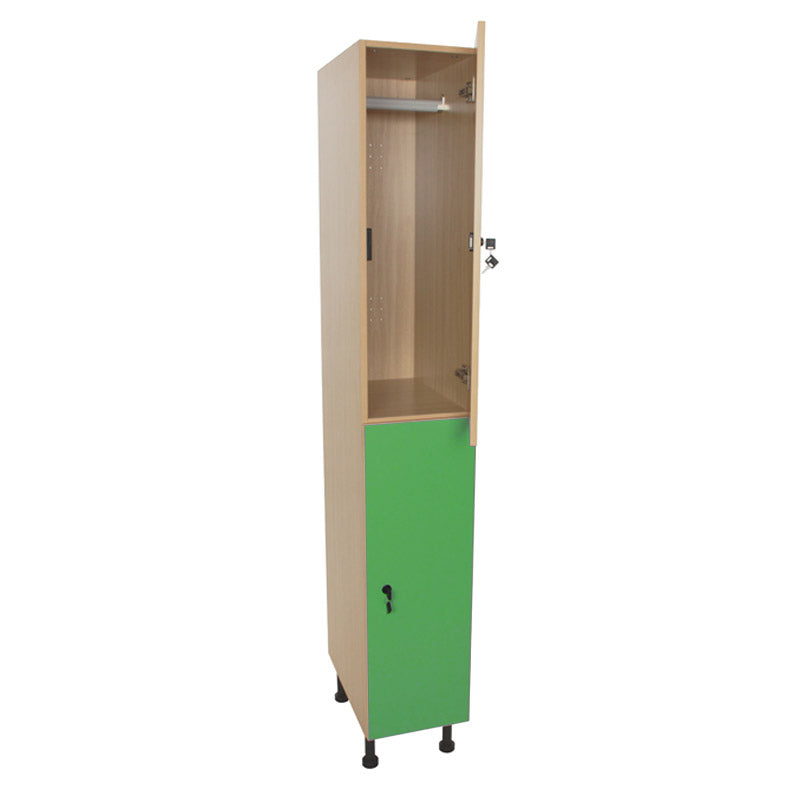 Armário Linha NE cacifo alto com 2 portas, fechadura e porta cabides - Sílaba