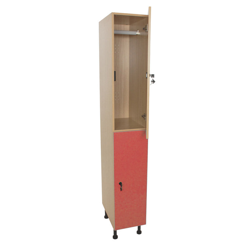 Armário Linha NE cacifo alto com 2 portas, fechadura e porta cabides - Sílaba