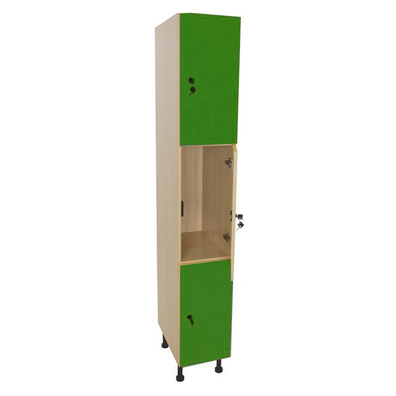 NE Line wardrobe high locker with 3 doors, lock and hanger door