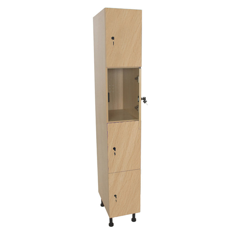 Armário Linha NE cacifo alto com 4 portas, fechadura e porta cabides - Sílaba