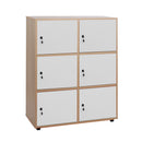 Armário Linha NE cacifo com 6 portas e fechadura
