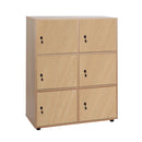 Armário Linha NE cacifo com 6 portas e fechadura