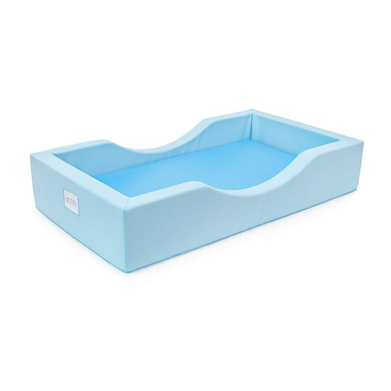 Cama em espuma azul claro