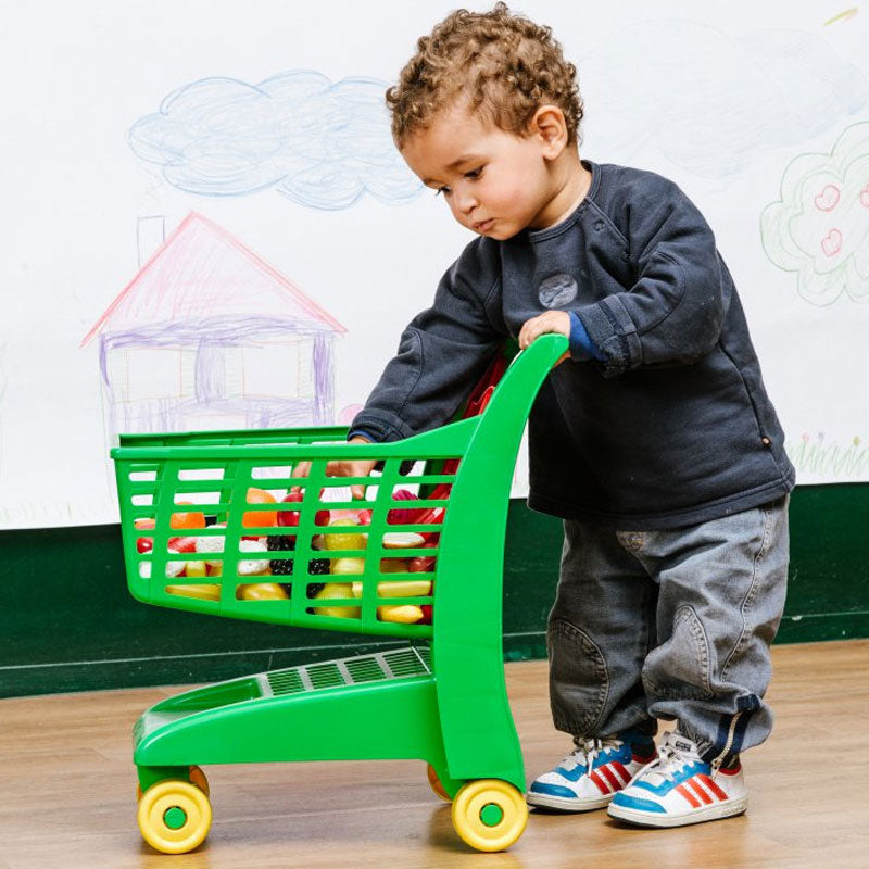 criança com Carrinho de compras