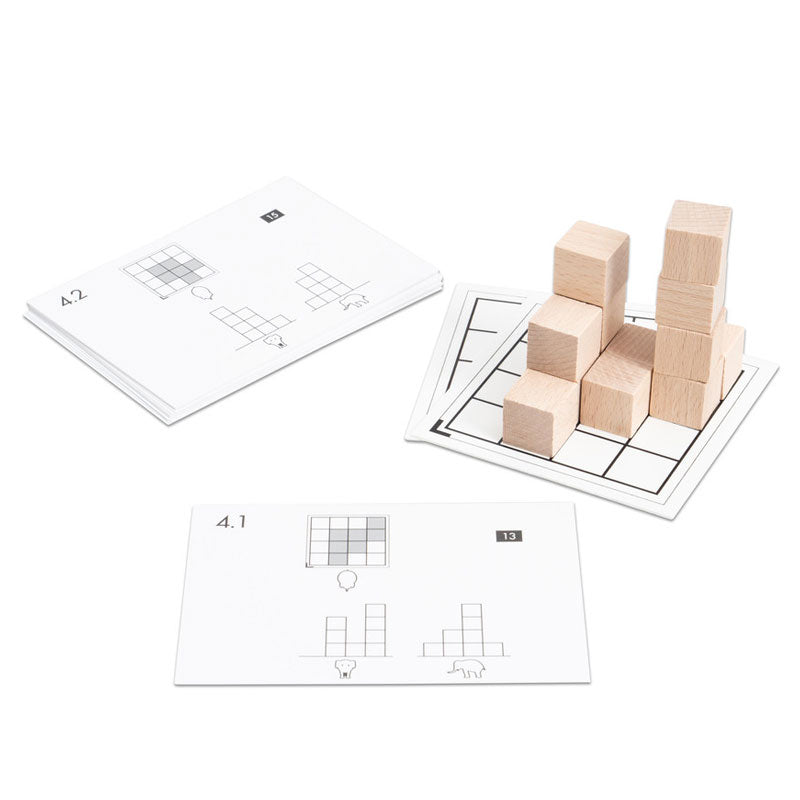 Juego de tarjetas para cubos de madera de 2 cm (juego de 2)
