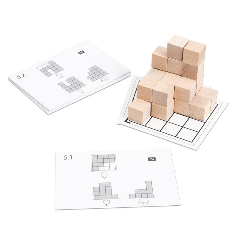Juego de tarjetas para cubos de madera de 2 cm (juego de 5)