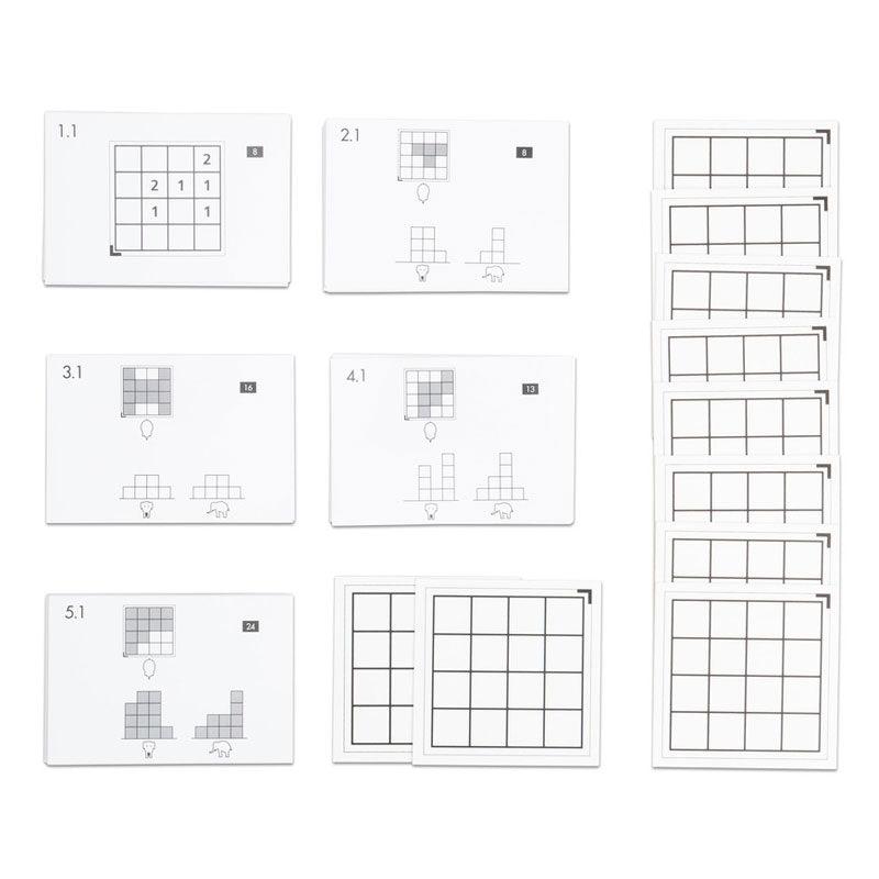 Conjunto de cartões para cubos de madeira de 2cm (Set 2)