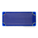 Cama de descanso para bebé empilhável azul.