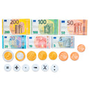 Conjunto de 115 notas e moedas magnéticas