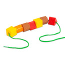 Contas coloridas e laços para enfiamentos (90 peças)