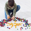 Rainbow felt beads, 12 colors (240 pieces of 2cm diameter)