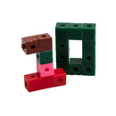 Set of 1000 plastic colored nesting cubes of 1 cm