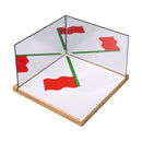 Corner mirror with 16x16cm base