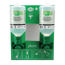 Estação de parede com esguichos lava-olhos