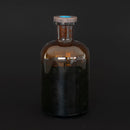 Frasco de vidro ambar de boca estreita e rolha PE