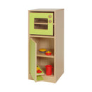 Frigorífico e microondas miniatura em madeira