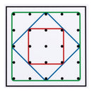 Conjunto de 12 geoplanos de dupla face