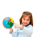 Globo mundo com os continentes coloridos - Sílaba