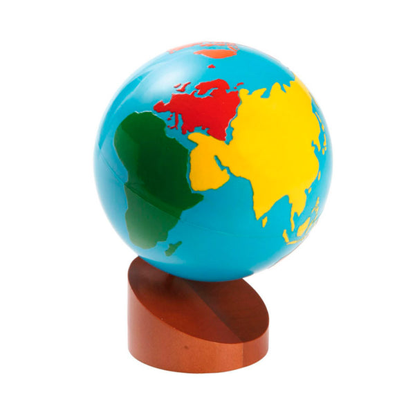 Globo mundo com os continentes coloridos