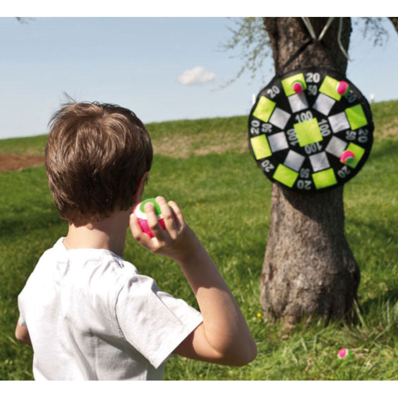 Jogo de alvo em velcro com bolas (alvo insuflável e 3 bolas de velcro)