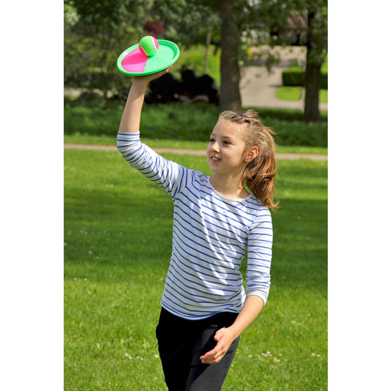 Jogo com bola de velcro, discos com 20cm de diâmetro