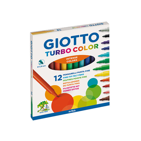 Marcadores feltro Giotto turbo color (cx.12)