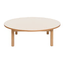 mesa circular branca