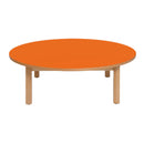 mesa circular laranja