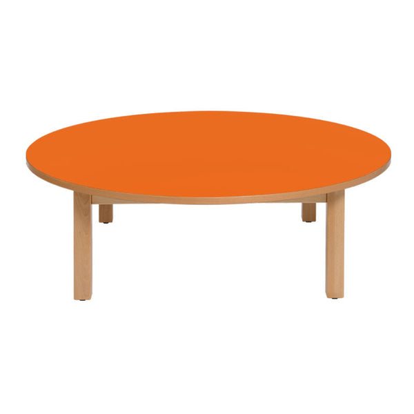 mesa circular laranja