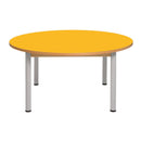 mesa circular amarela