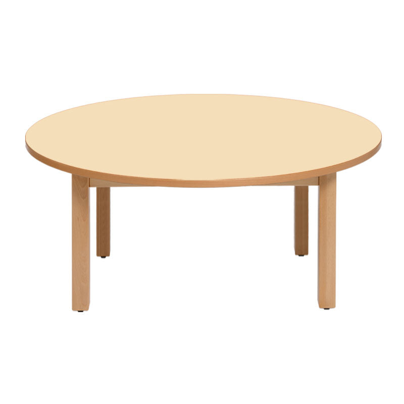 Mesa circular com pernas em madeira NE - Sílaba
