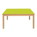 mesa de grupo verde clara