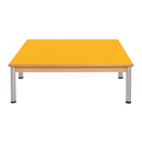 mesa de grupo amarela