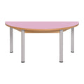 Mesa semi circular rosa