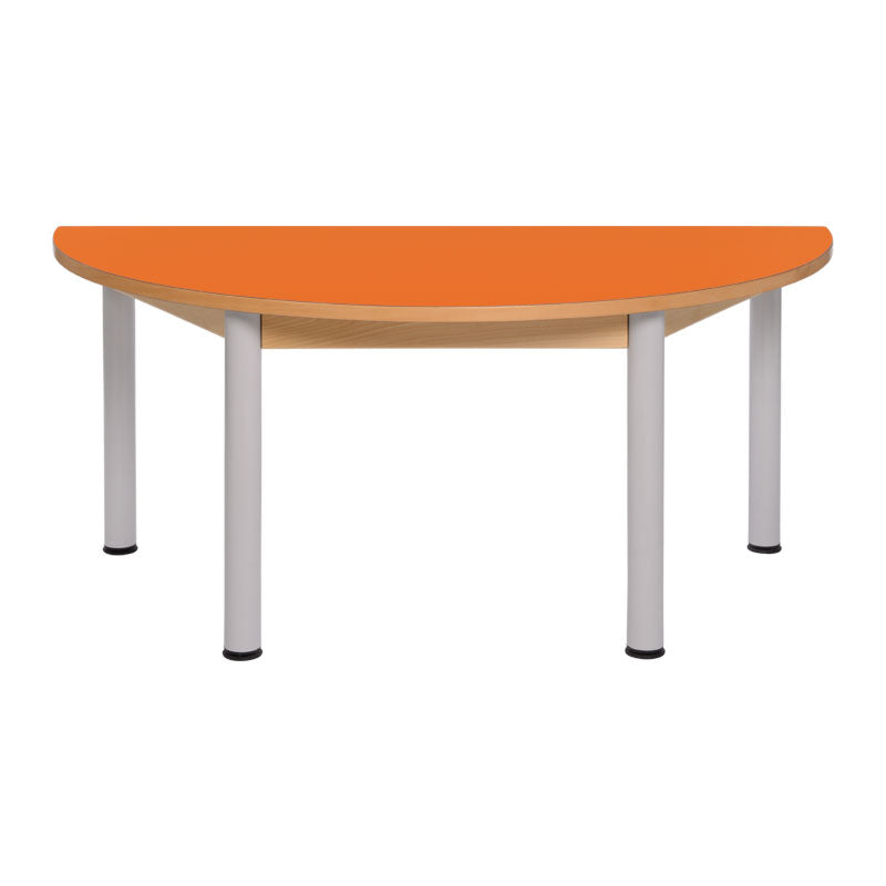 Mesa semi circular laranja