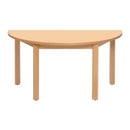 Mesa semi circular com pernas em madeira NE