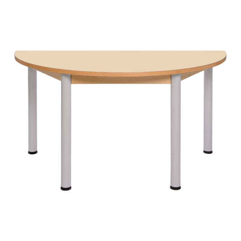 Mesa semicircular con patas de metal NE