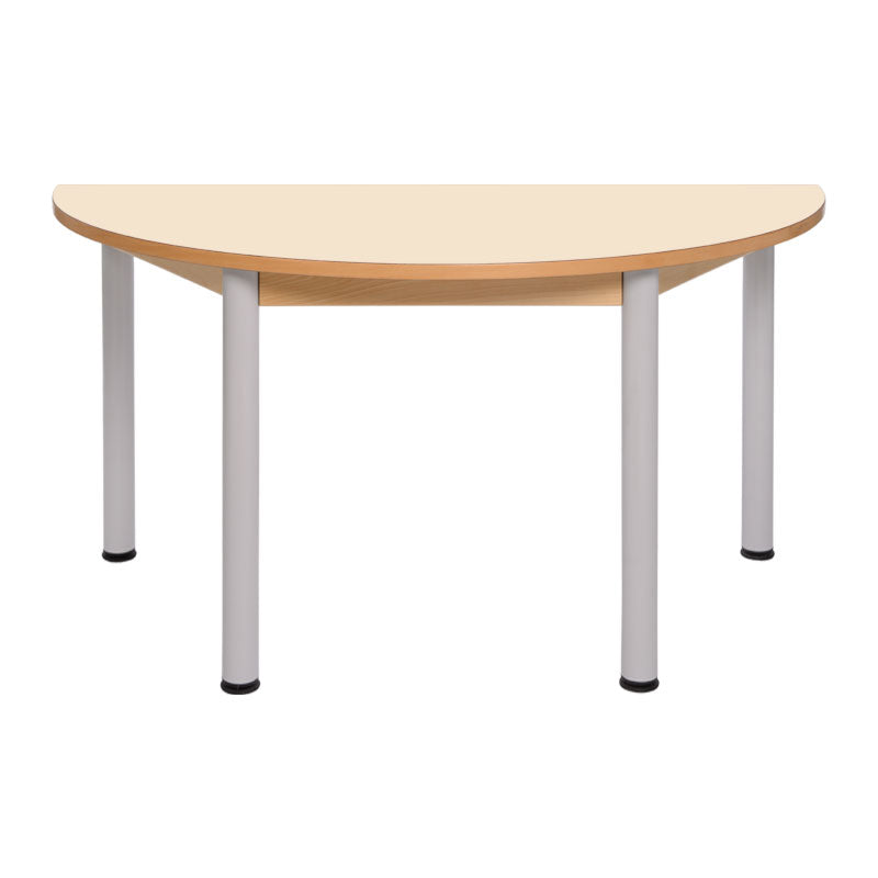 Mesa semicircular con patas de metal NE