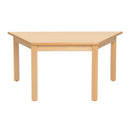 Mesa trapezoidal com pernas em madeira NE