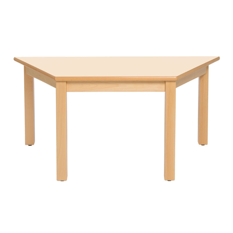 Mesa trapezoidal con patas de madera NE