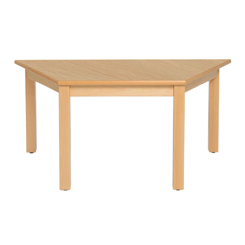 Mesa trapezoidal con patas de madera NE