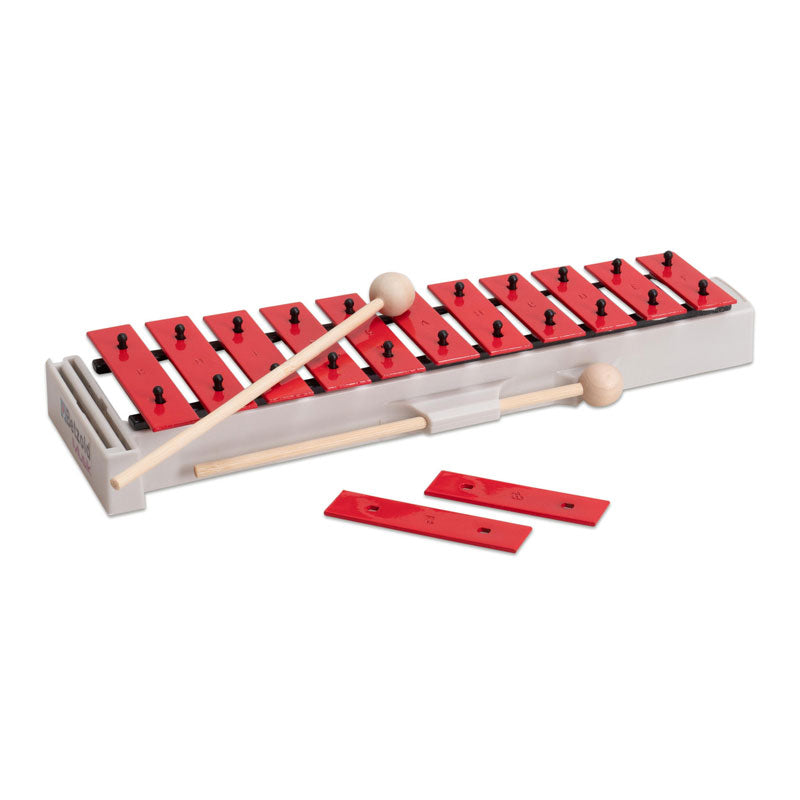 Metalófono soprano con 11+2 barras y 2 baquetas (31cm)