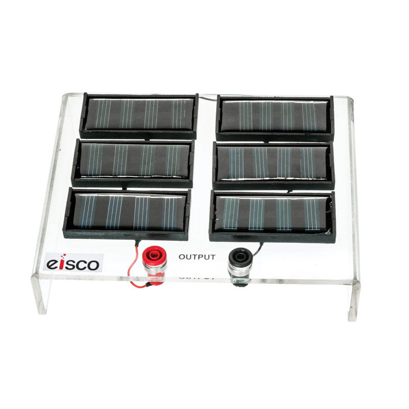 Panel solar para experimentos de transferencia de energía.