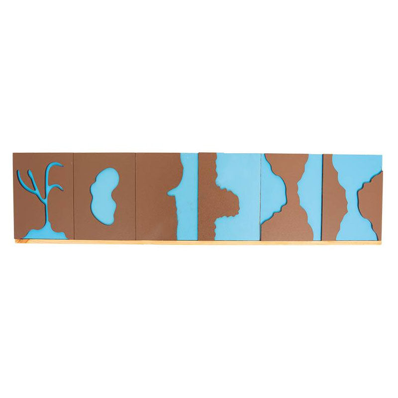 Placas formas terra e água - Sílaba