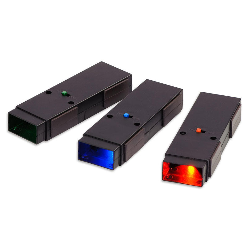 Conjunto de 3 projetores LED para estudo da ótica e luz - Sílaba