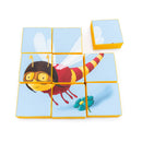 Puzzle de 9 peças de dupla face - Libélula e Borboleta