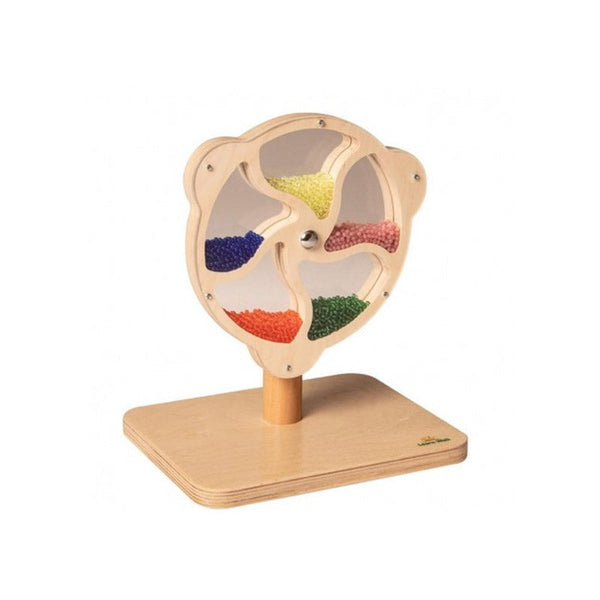 Roda giratória de contas – um brinquedo sensorial