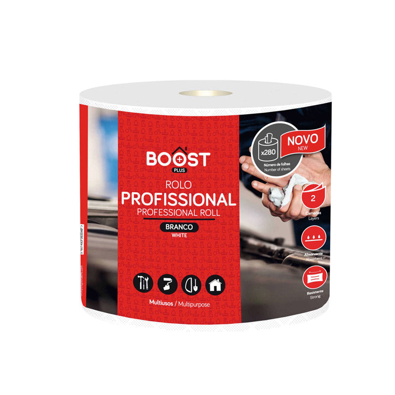 Rolo papel absorvente profissional multiusos branco - Sílaba