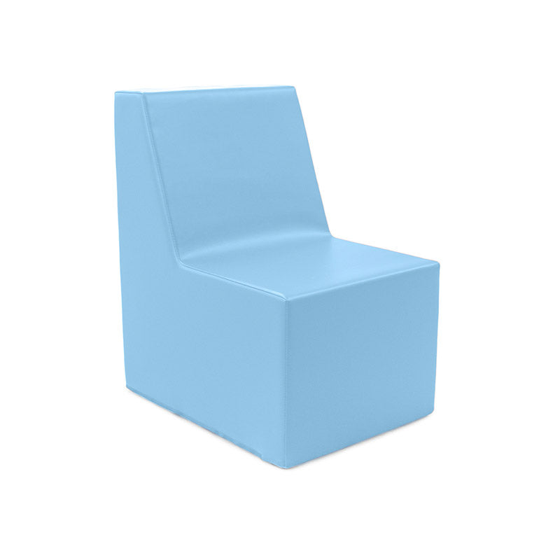Sofá recto azul claro