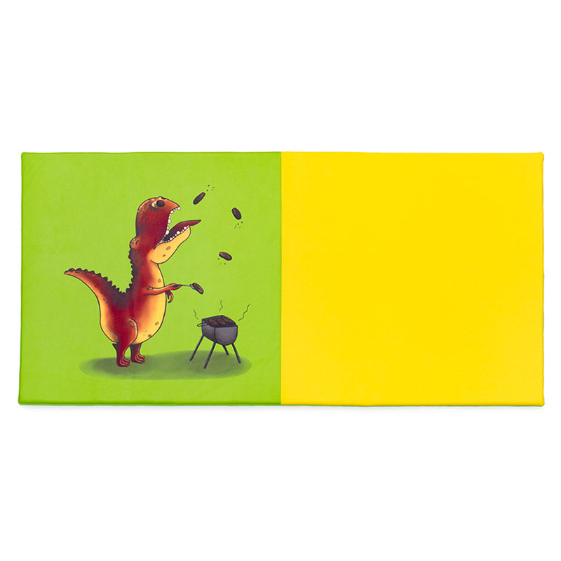 Tapete bicolor - Dino comilão - Sílaba